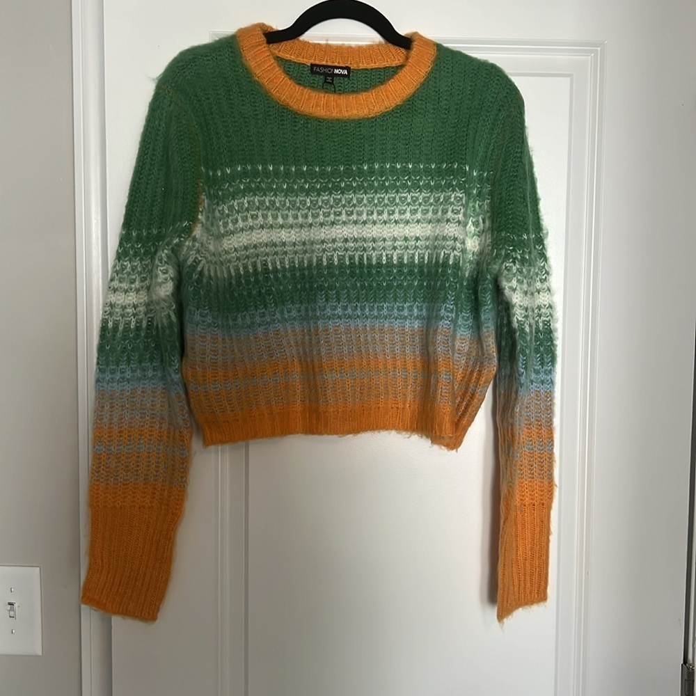 Fashion Nova Take it Easy Cropped sweater - Picture 3 of 3